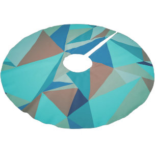 Farbenfrohe Pastelltöne abstraktes geometrisches M Polyester Weihnachtsbaumdecke