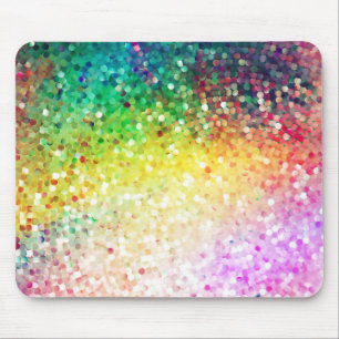 Farbenfrohe Pastelltöne Retro Glitter Mousepad