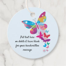 Farbenfrohe Patchwork-Butterfliege Greifkarte