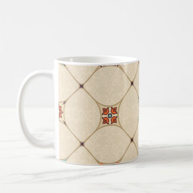Farbenfrohe Patchwork Islam Arabisch Tile Kaffeetasse (Links)