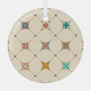 Farbenfrohe Patchwork Islam Arabisch Tile Ornament Aus Glas