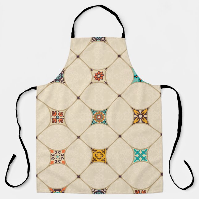 Farbenfrohe Patchwork Islam Arabisch Tile Schürze (Vorderseite)