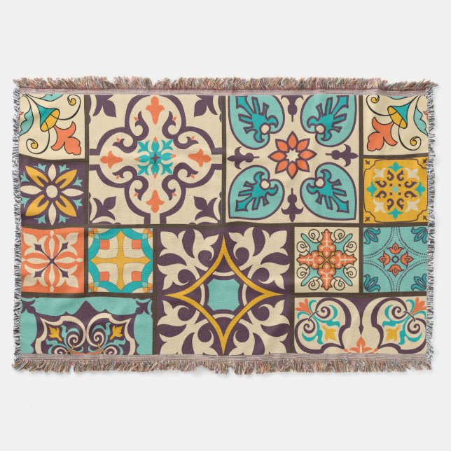 Farbenfrohe Patchwork-Islam-Motive Kachel Decke (Vorderseite)