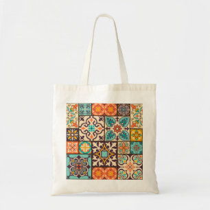 Farbenfrohe Patchwork-Islam-Motive Kachel Tragetasche
