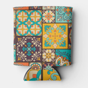 Farbenfrohe Patchwork Islamische Tile Nahtlos Dosenkühler
