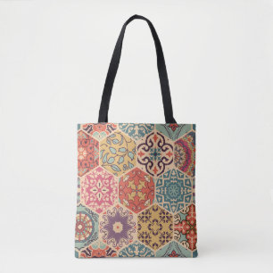 Farbenfrohe Patchwork-Kachel Islamische Motive