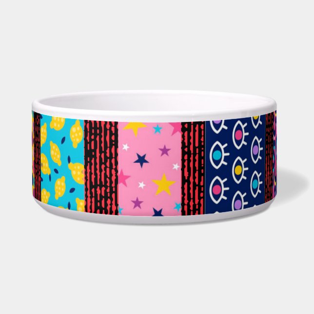 Farbenfrohe Patchwork Napf (Vorderseite)