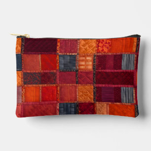 Farbenfrohe Patchwork Quilt Art Accessory Bag Zubehörtasche