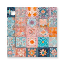 Farbenfrohe Patchwork Quilt Art Gift Tags