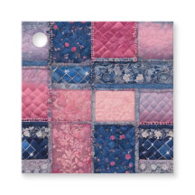 Farbenfrohe Patchwork Quilt Art Gift Tags