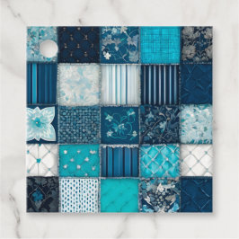 Farbenfrohe Patchwork Quilt Art Gift Tags Geschenkanhänger