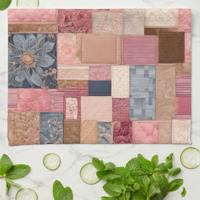 Farbenfrohe Patchwork Quilt Art Kitchtuch Geschirrtuch (Von Creator hochgeladen)