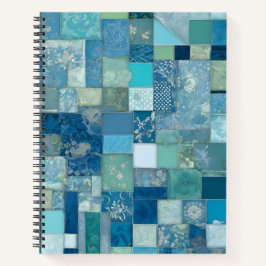 Farbenfrohe Patchwork Quilt Art Spiral Notebook Notizbuch