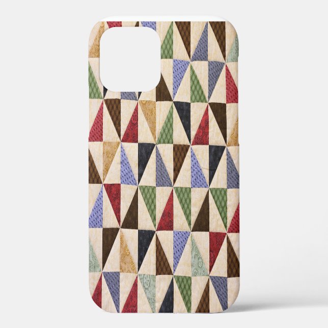 Farbenfrohe Patchwork-Quilt: Blume Textur. Case-Mate iPhone Hülle (Rückseite)