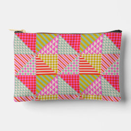 Farbenfrohe Patchwork-Reißverschlusstasche | Schmi Zubehörtasche