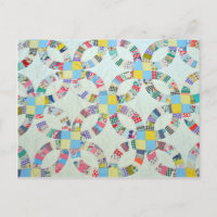 Farbenfrohe Patchwork-Steppdecke