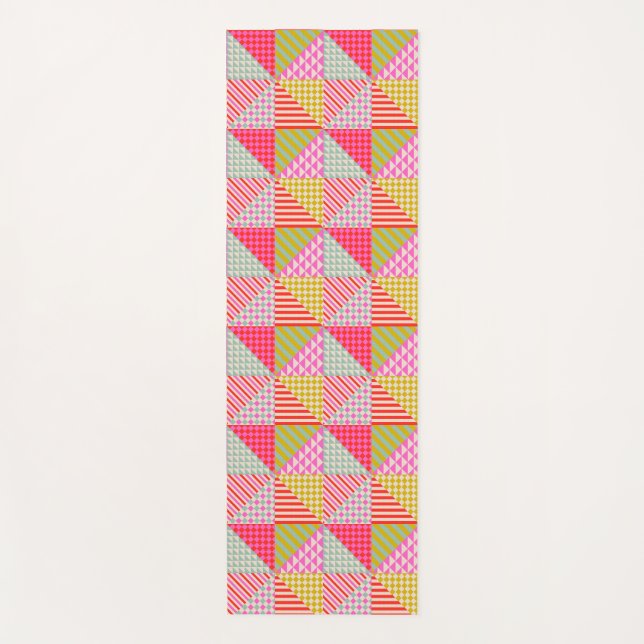 Farbenfrohe Patchwork-Übung-Pilates-Yogamatte Yogamatte (Vorderseite)