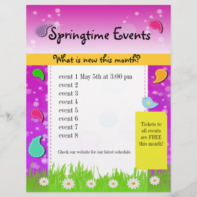 Farbenfrohe Pawise Spring Springtime Event Flyer (Vorne)