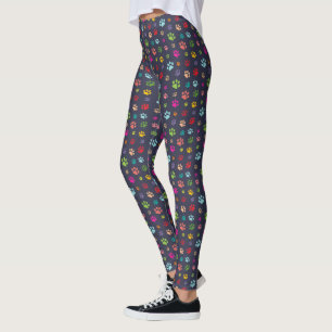 Farbenfrohe PawPrints-Leggings Leggings