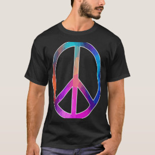 Farbenfrohe Peace Sign Geometric Rainbow Pattern 6 T-Shirt