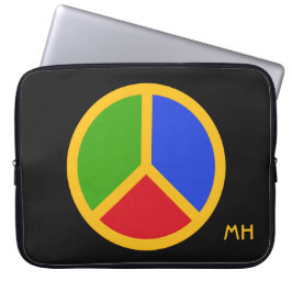 Farbenfrohe Peace Sign individuelle Laptop-Ärmel f Laptopschutzhülle