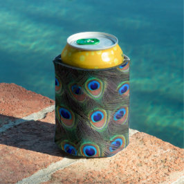 Farbenfrohe Peacock Feather Eyespot Muster Dosenkühler