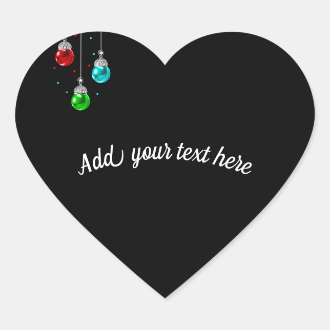 Farbenfrohe Perlen Herz-Aufkleber (Vorderseite)