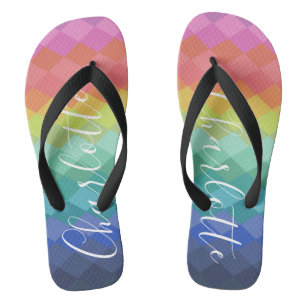 Farbenfrohe Personalisierte Bezeichnung Bacheloret Flip Flops