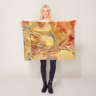 Farbenfrohe personalisierte Fleece-Decke Fleecedecke