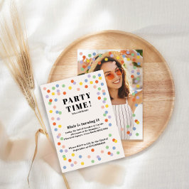 farbenfrohe personalisierte Geburtstagseinladung Einladung