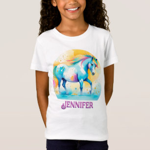 Farbenfrohe, personalisierte Spirituosen Pony 14 K T-Shirt