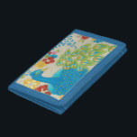 Farbenfrohe Pfaue und Blume Trifold Geldbörse<br><div class="desc">Dieses Bild ist perfekt für Ihre Vogelsammlung. Der Pfau ist wunderschön vertreten und die Blume,  die ihn umgeben,  sorgen für eine romantische Touch. Die Vielfalt der Farben in diesem Bild würde jeden in eine gute Stimmung bringen!</div>