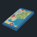 Farbenfrohe Pfaue und Blume Trifold Geldbörse<br><div class="desc">Dieses Bild ist perfekt für Ihre Vogelsammlung. Der Pfau ist wunderschön vertreten und die Blume,  die ihn umgeben,  sorgen für eine romantische Touch. Die Vielfalt der Farben in diesem Bild würde jeden in eine gute Stimmung bringen!</div>