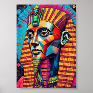 Farbenfrohe Pharao Print, Value Poster Paper (Matt