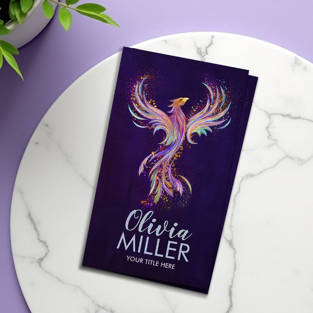 Farbenfrohe Phoenix Bird Visitenkarte (Von Creator hochgeladen)