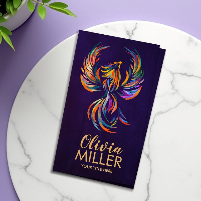 Farbenfrohe Phoenix Bird Visitenkarte (Von Creator hochgeladen)