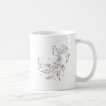 Farbenfrohe Phoenix-Tasse