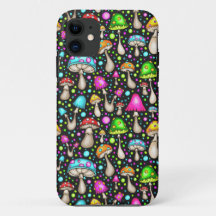 Farbenfrohe Pilze Nahtloses Muster