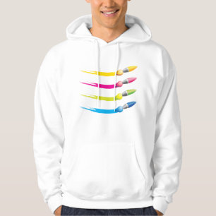 Farbenfrohe Pinsel Mens Hoodie