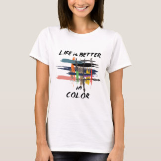 "Farbenfrohe Pinselstriche des Lebens" T-Shirt