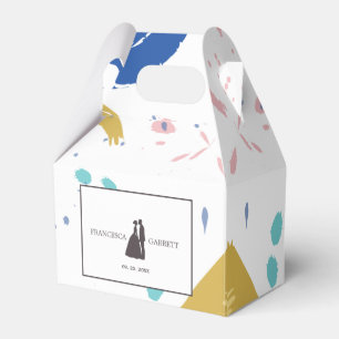 Farbenfrohe Pinselstriche Geschenkschachtel