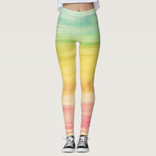 Farbenfrohe Pinselstriche Leggings