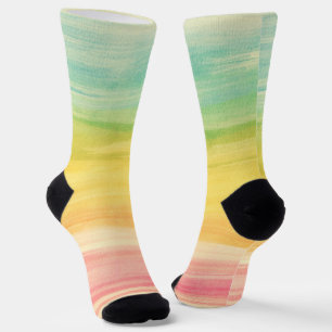 Farbenfrohe Pinselstriche Socken