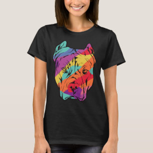 Farbenfrohe Pit Bull Pit Bull Head T-Shirt
