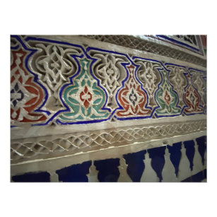 Farbenfrohe Plaster and Tile - Marrakesch, Marokko Fotodruck