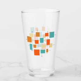 Farbenfrohe Plätze, Retro-Plätze Mitte des Jahrhun Glas