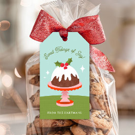 Farbenfrohe Plum das Mittelalter Pudding Weihnacht Geschenkanhänger