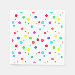 Farbenfrohe Polka Dot Birthday Napkins Serviette