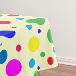 Farbenfrohe Polka Dot Bubbles Tablette Tischdecke
