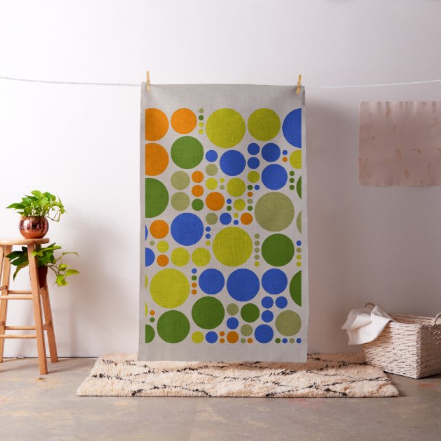 Farbenfrohe Polka Dot Circles Muster #15 Stoff (Beispiel)